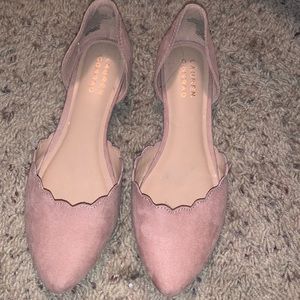 Lauren Conrad blush pink suede flats